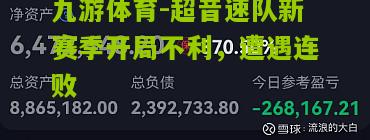 九游体育-超音速队新赛季开局不利，遭遇连败